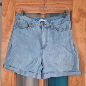 LC Lauren Conrad Light Wash Rolled-Hem Denim Shorts